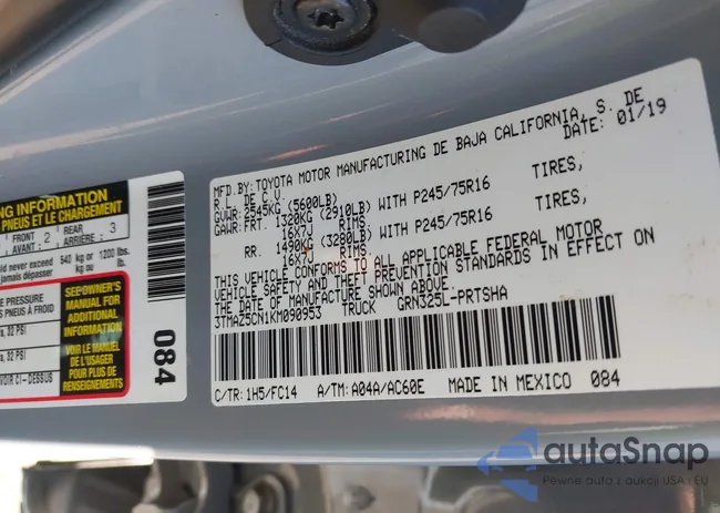 3TMAZ5CN1KM090953: 40680540