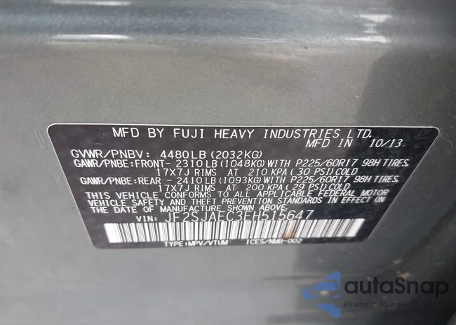 JF2SJAEC3EH515647: 40681088