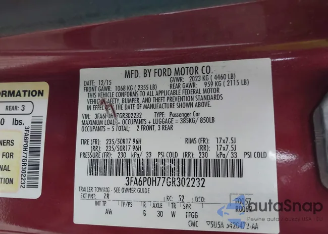 3FA6P0H77GR302232: 40681916