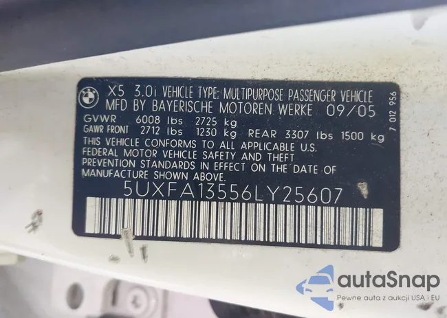 5UXFA13556LY25607: 40683162