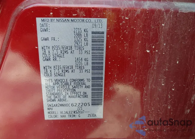 5N1AR2MNXEC627205: 40683381