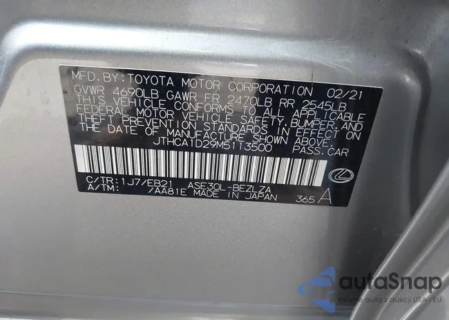 JTHCA1D29M5113500: 40684557