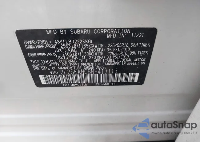 JF2SKANC8NH413113: 40685834