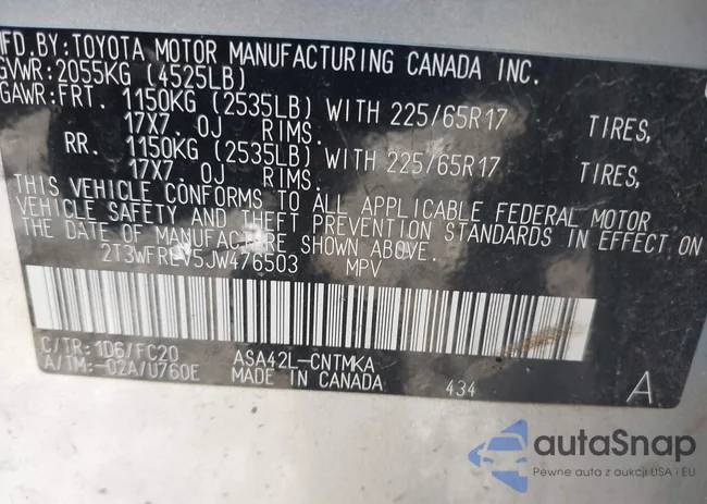 2T3WFREV5JW476503: 40687746