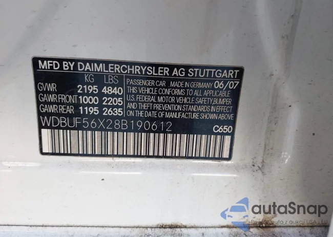 WDBUF56X28B190612: 40692294