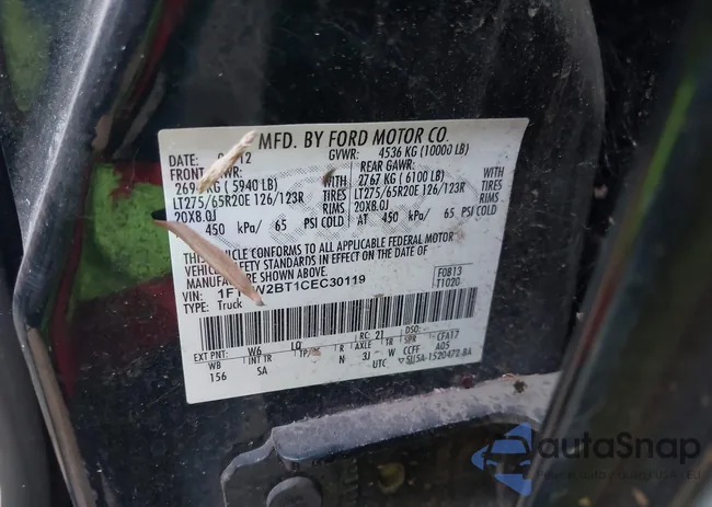 1FT7W2BT1CEC30119: 40696710