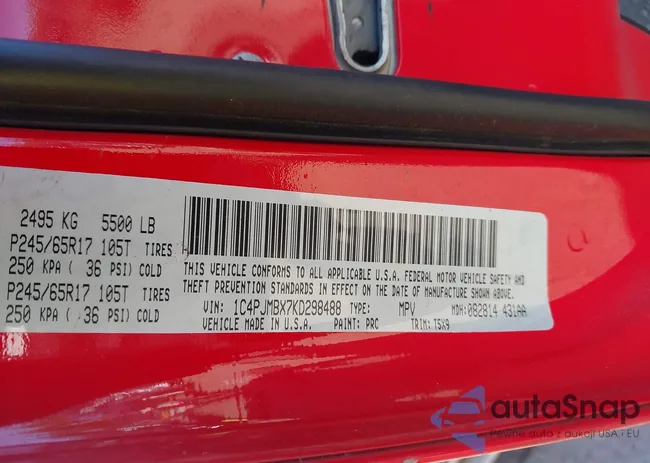 1C4PJMBX7KD298488: 40697687