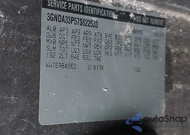 3GNDA33P57S622533: 40700465