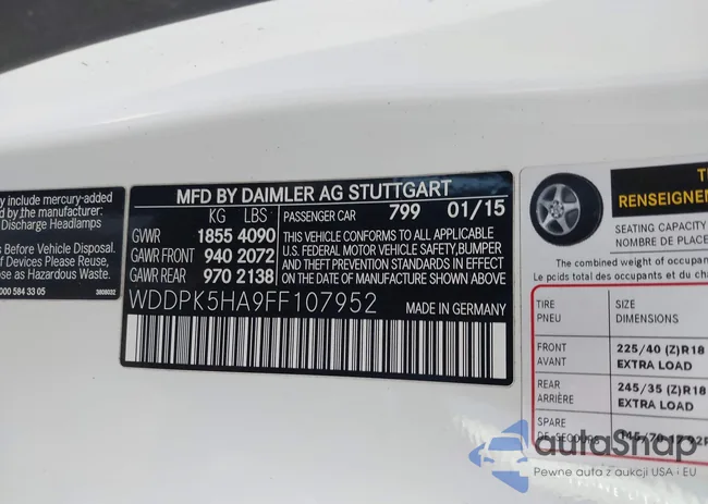 WDDPK5HA9FF107952: 40702530