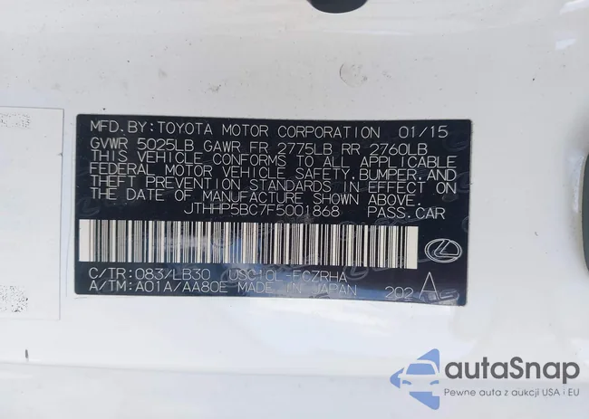 JTHHP5BC7F5001868: 40703558