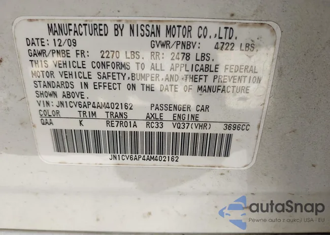 JN1CV6AP4AM402162: 40703584