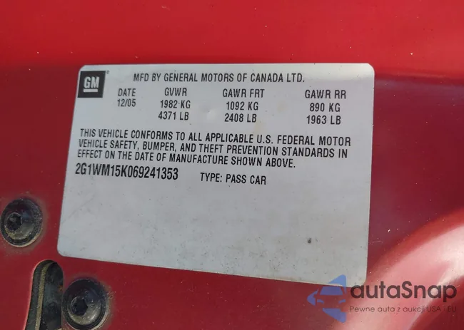 2G1WM15K069241353: 40704299