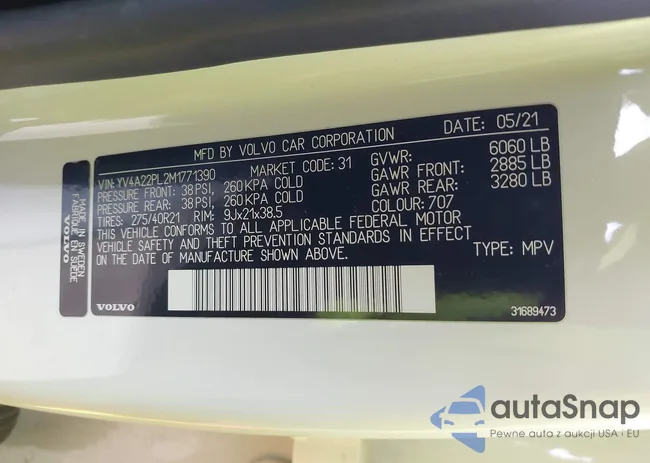 YV4A22PL2M1771390: 40707064