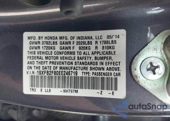 19XFB2F80EE246719: 40707331