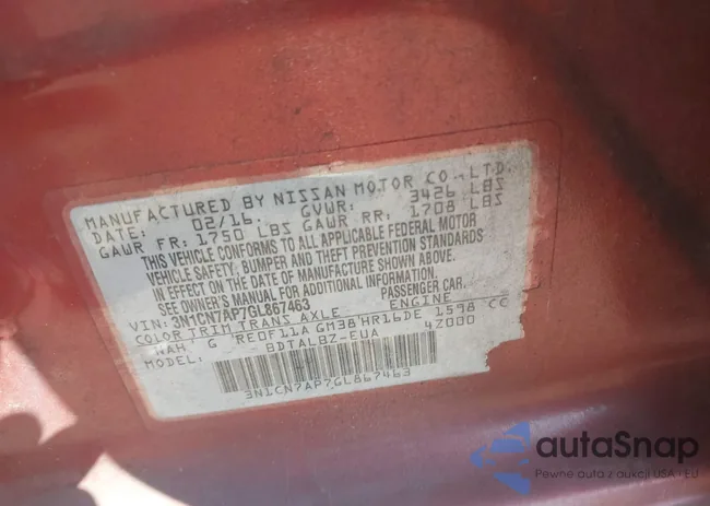 3N1CN7AP7GL867463: 40708639