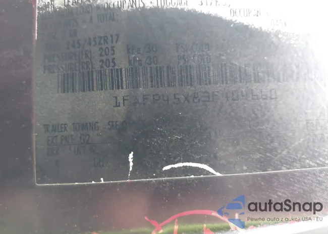 1FAFP45X83F404660: 40708645