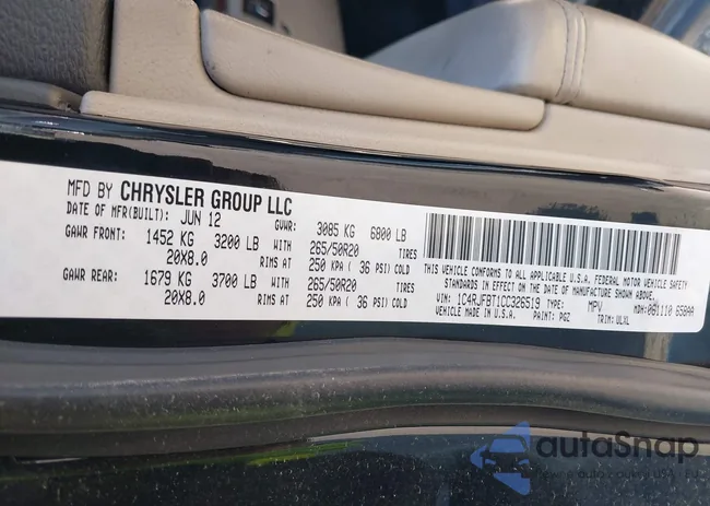 1C4RJFBT1CC326519: 40709818