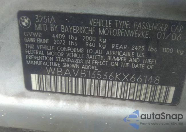 WBAVB13536KX66148: 40711604
