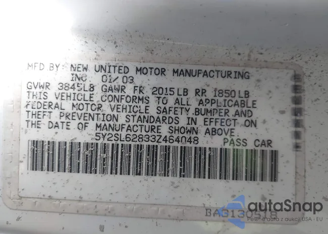 5Y2SL62833Z464048: 40710946
