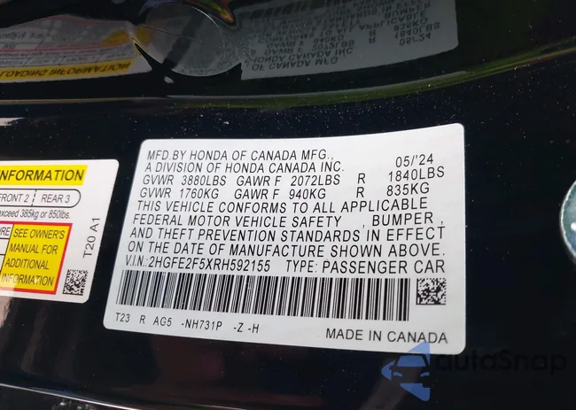 2HGFE2F5XRH592155: 40714446