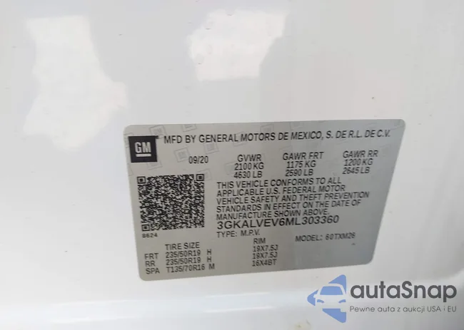 3GKALVEV6ML303360: 40714489