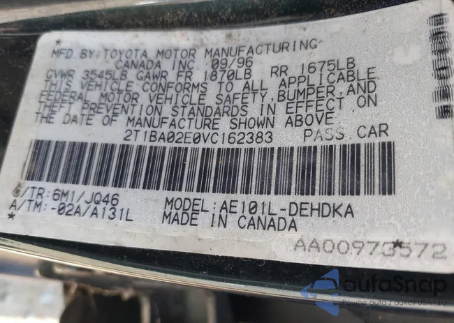 2T1BA02E0VC162383: 40715985