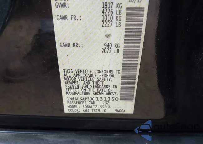 1N4AL3AP2JC131350: 40717887