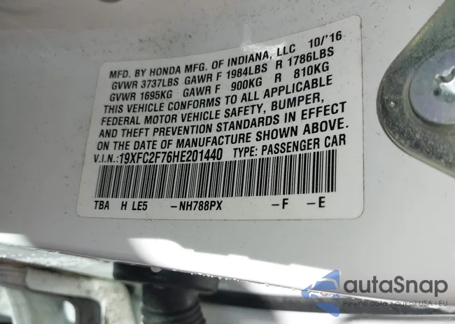 19XFC2F76HE201440: 40720546