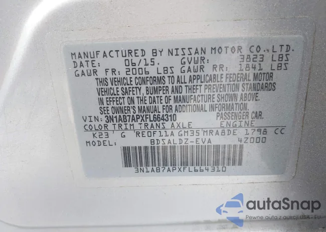 3N1AB7APXFL664310: 40721635