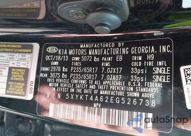 5XYKT4A62EG526738: 40721711