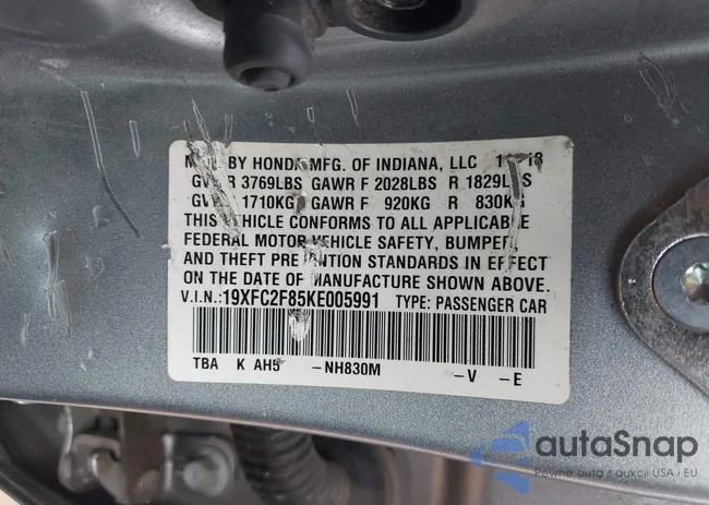 19XFC2F85KE005991: 40723059