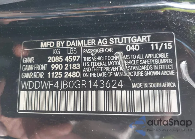 WDDWF4JB0GR143624: 40723249