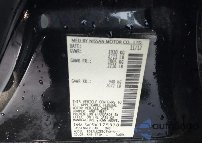 1N4AL3AP6DC175338: 40725126