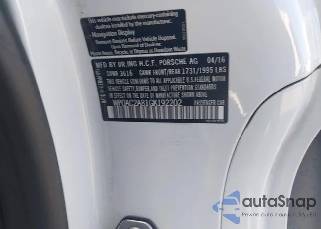 WP0AC2A81GK192202: 40726482