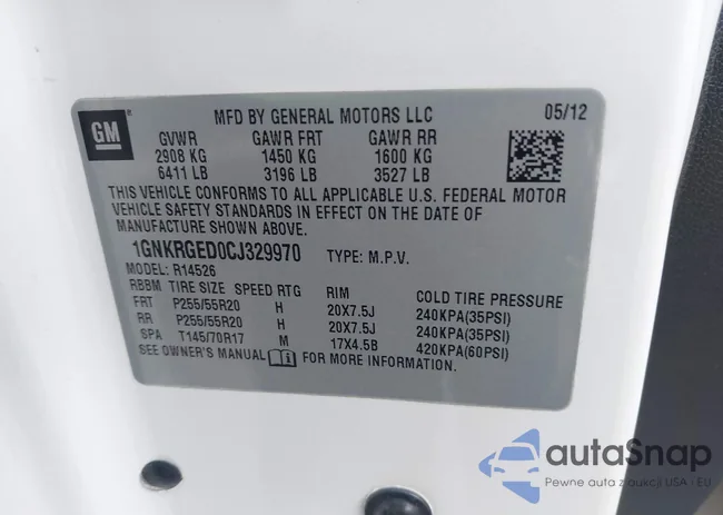 1GNKRGED0CJ329970: 40731446