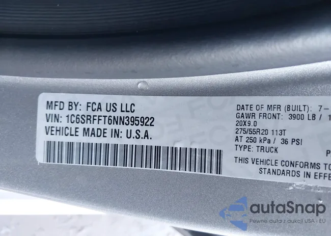 1C6SRFFT6NN395922: 40731806