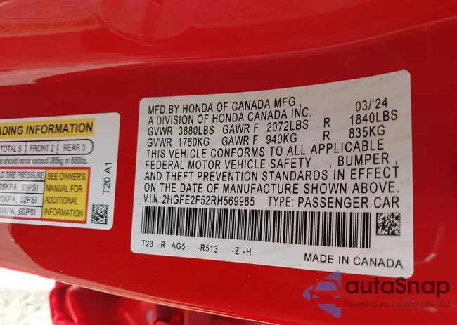 2HGFE2F52RH569985: 40737601