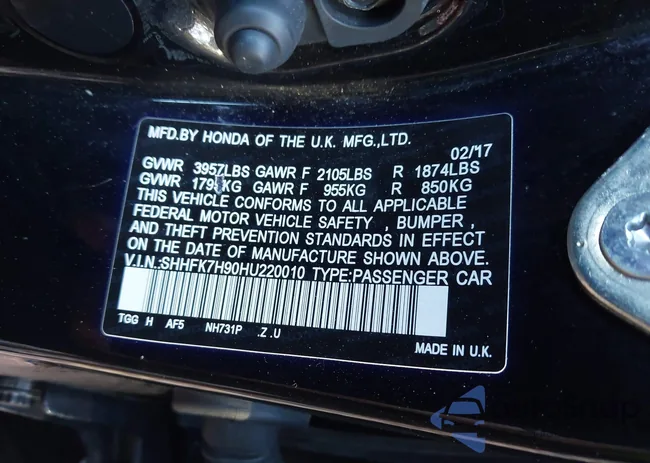 SHHFK7H90HU220010: 40748297