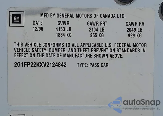 2G1FP22KXV2124842: 40750659