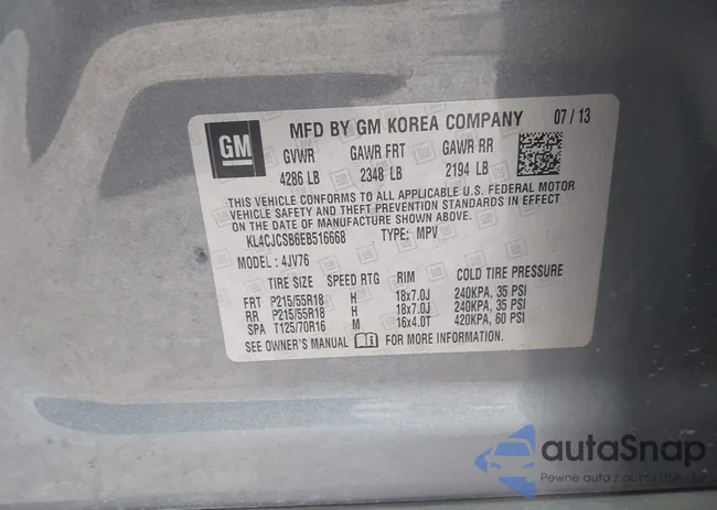 KL4CJCSB6EB516668: 40752269