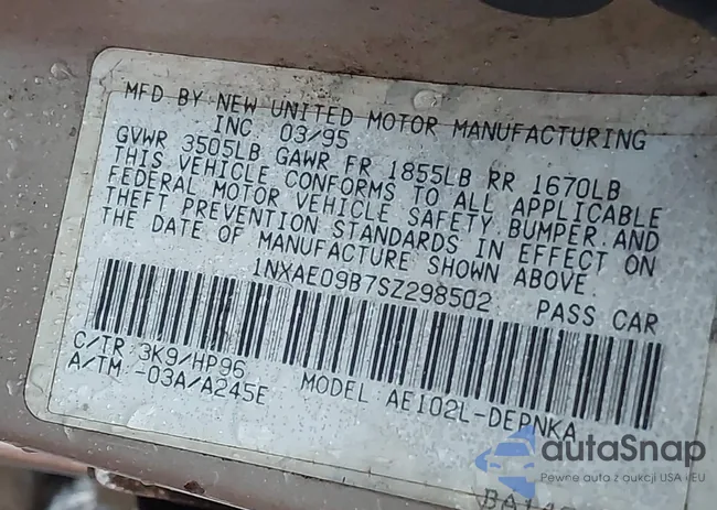 1NXAE09B7SZ298502: 40752618