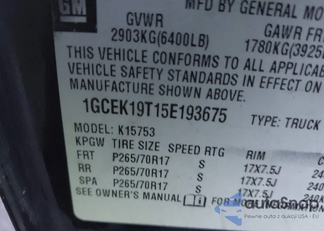 2GCEC19T331222721: 40757723