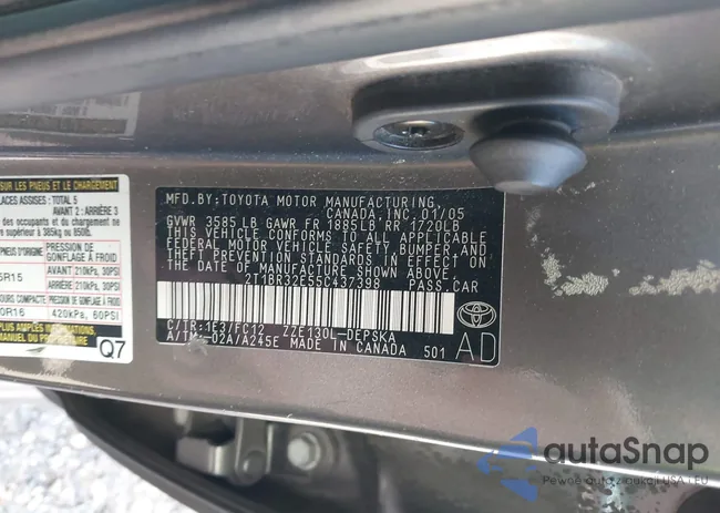 2T1BR32E55C437398: 40759947