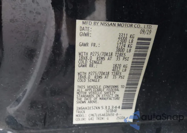 1N6AA1E52KN531344: 40762073