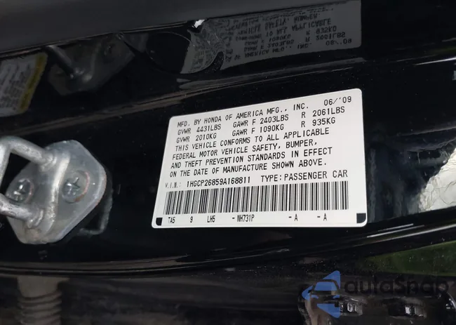 1HGCP26859A168811: 40766489