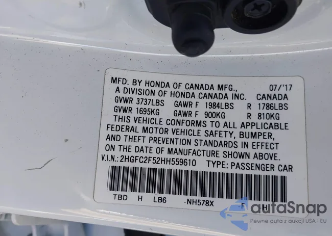 2HGFC2F52HH559610: 40767514