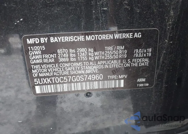 5UXKT0C57G0S74960: 40769209