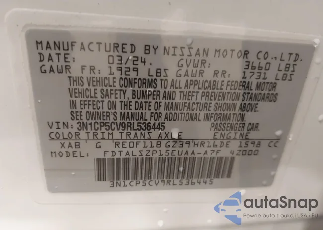 3N1CP5CV9RL536445: 40770901