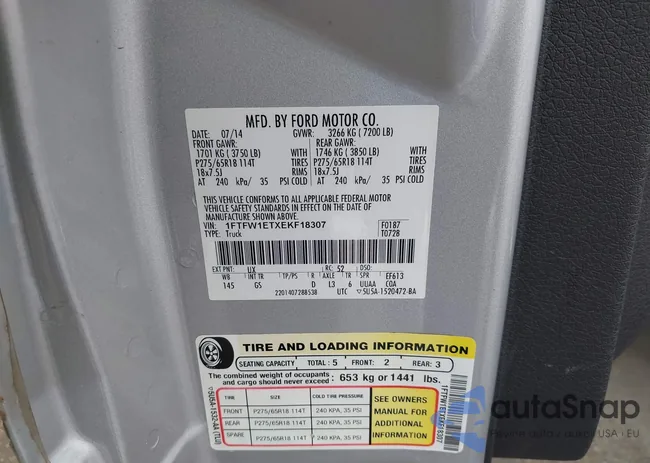 1FTFW1ETXEKF18307: 40772066