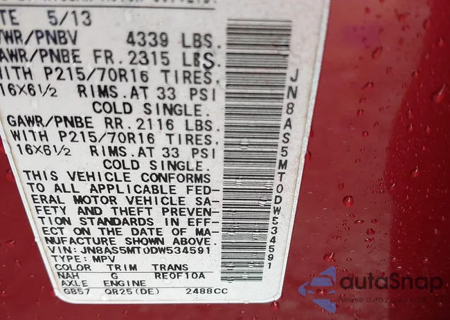 JN8AS5MT0DW534591: 40780401